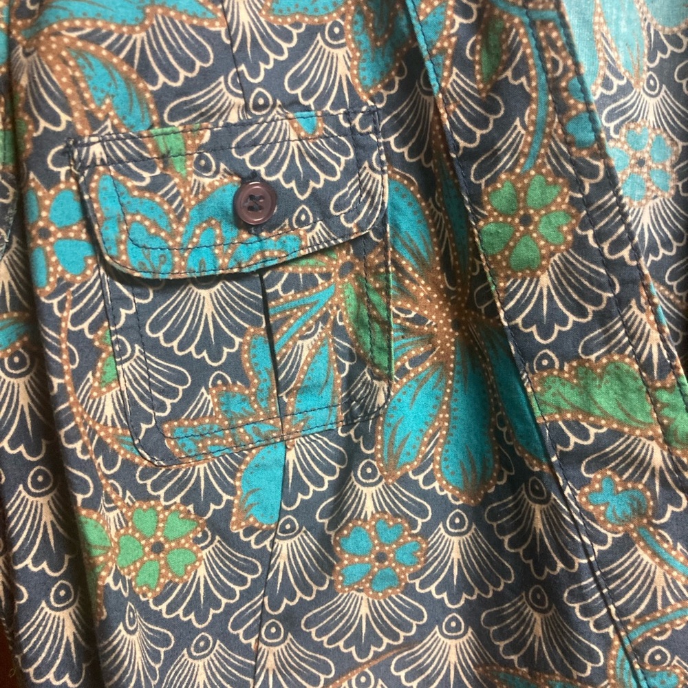 Colorful Fan-Print Dress